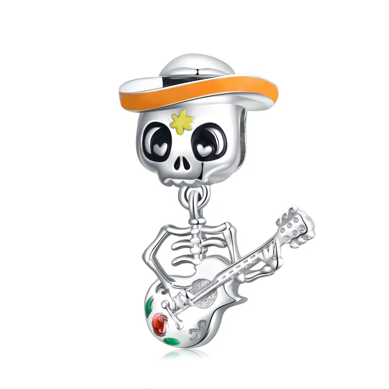 (image for) PANDORA Style Guitar Skull Man Charm - BSC327 - Product Image