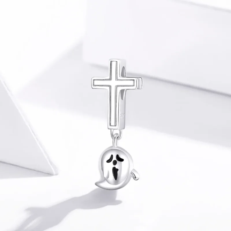 (image for) PANDORA Style Halloween Ghost Charm - BSC328 - View 2