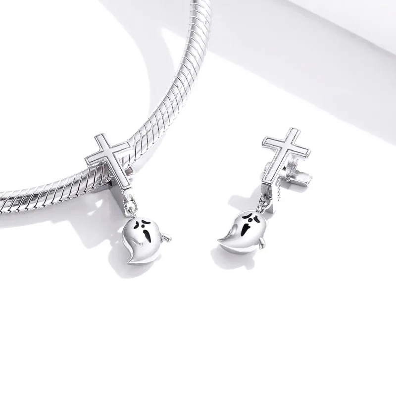 (image for) PANDORA Style Halloween Ghost Charm - BSC328 - View 4