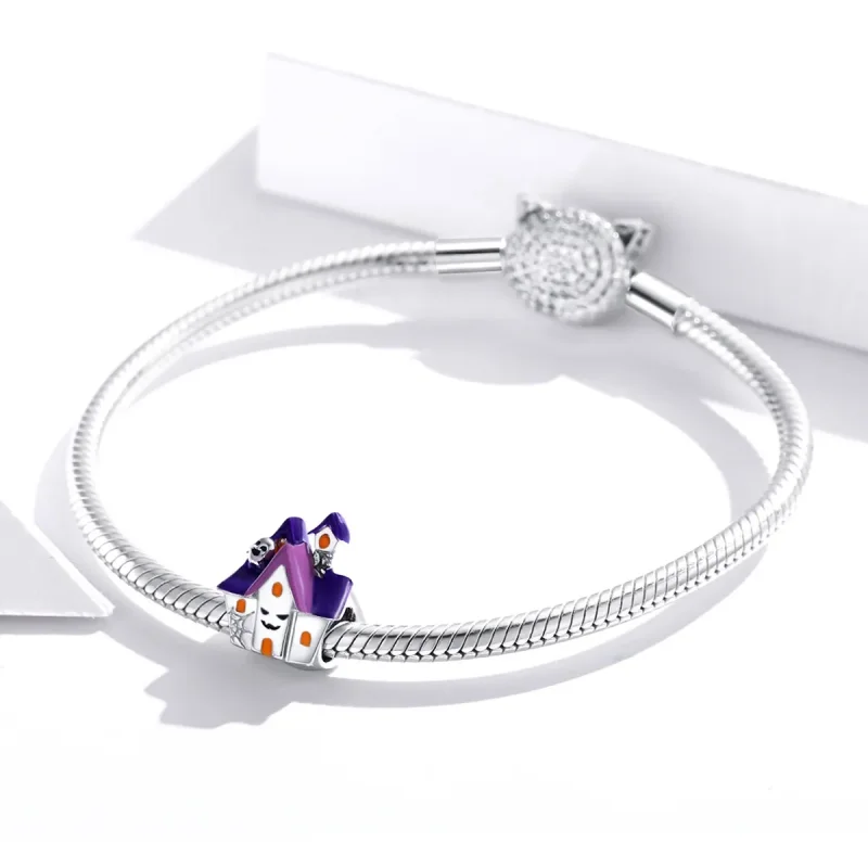 (image for) PANDORA Style Halloween Haunted House Charm - BSC324 - View 3