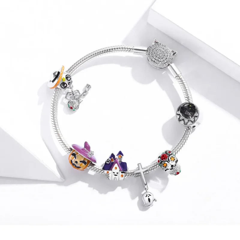 (image for) PANDORA Style Halloween Haunted House Charm - BSC324 - View 5