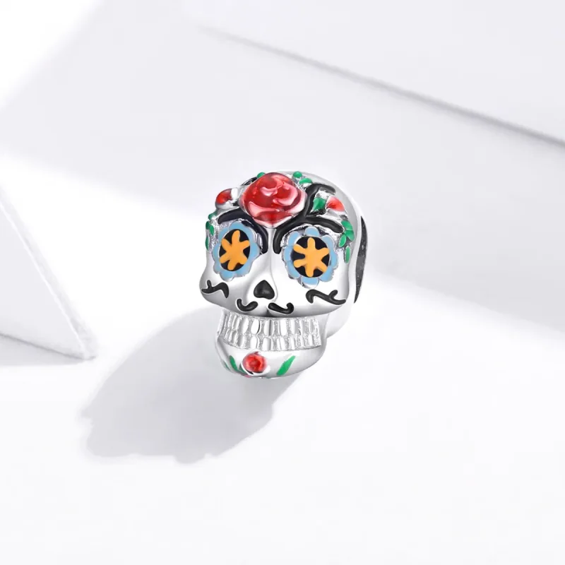 (image for) PANDORA Style Halloween Skull Charm - BSC326 - View 2