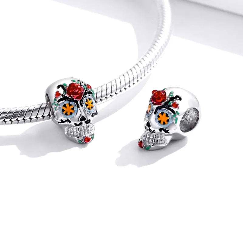 (image for) PANDORA Style Halloween Skull Charm - BSC326 - View 4