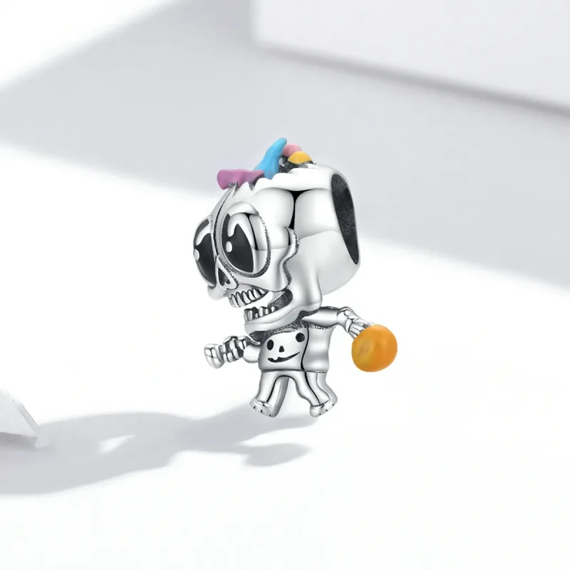(image for) PANDORA Style Halloween Skull Charm - SCC1955 - View 2