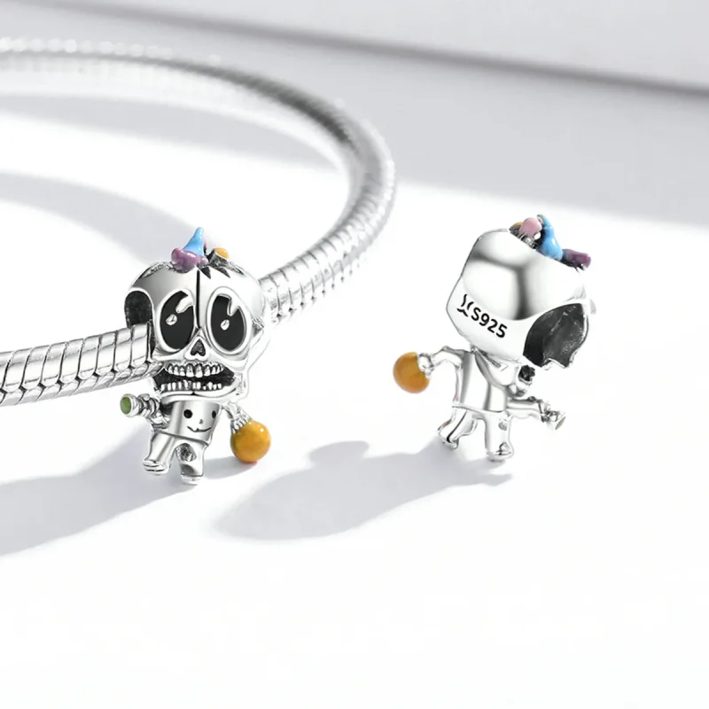 (image for) PANDORA Style Halloween Skull Charm - SCC1955 - View 4