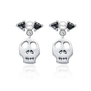 (image for) PANDORA Style Personality Skull Drop Earrings - VSE084