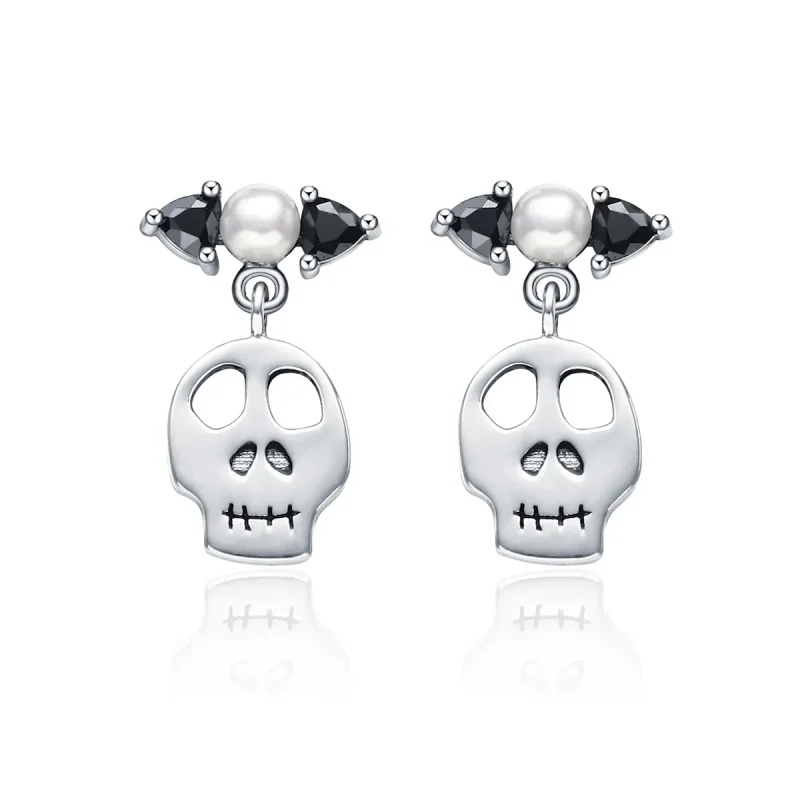 (image for) PANDORA Style Personality Skull Drop Earrings - VSE084 - Product Image