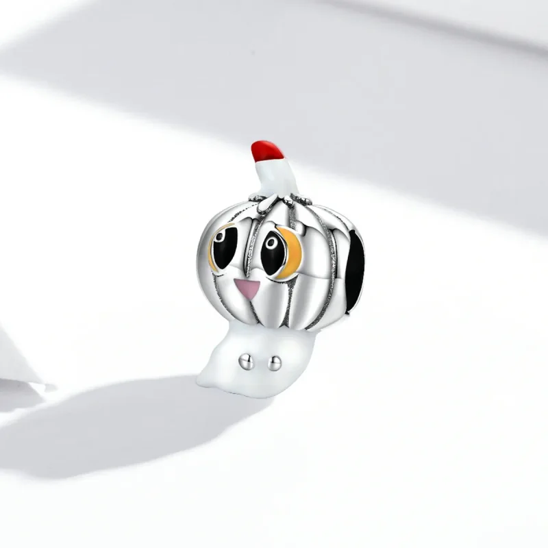 (image for) PANDORA Style Pumpkin Ghost Charm - SCC1981 - View 2