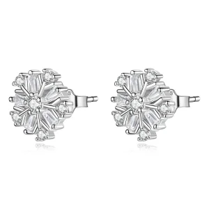 (image for) PANDORA Style Shining Snowflakes Stud Earrings - SCE1289