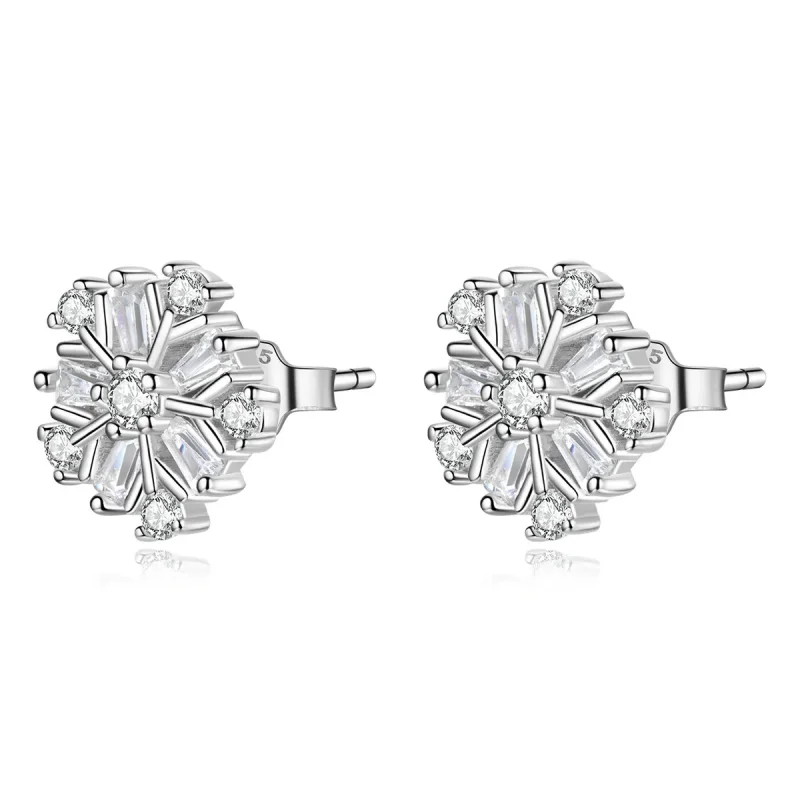 (image for) PANDORA Style Shining Snowflakes Stud Earrings - SCE1289 - Product Image