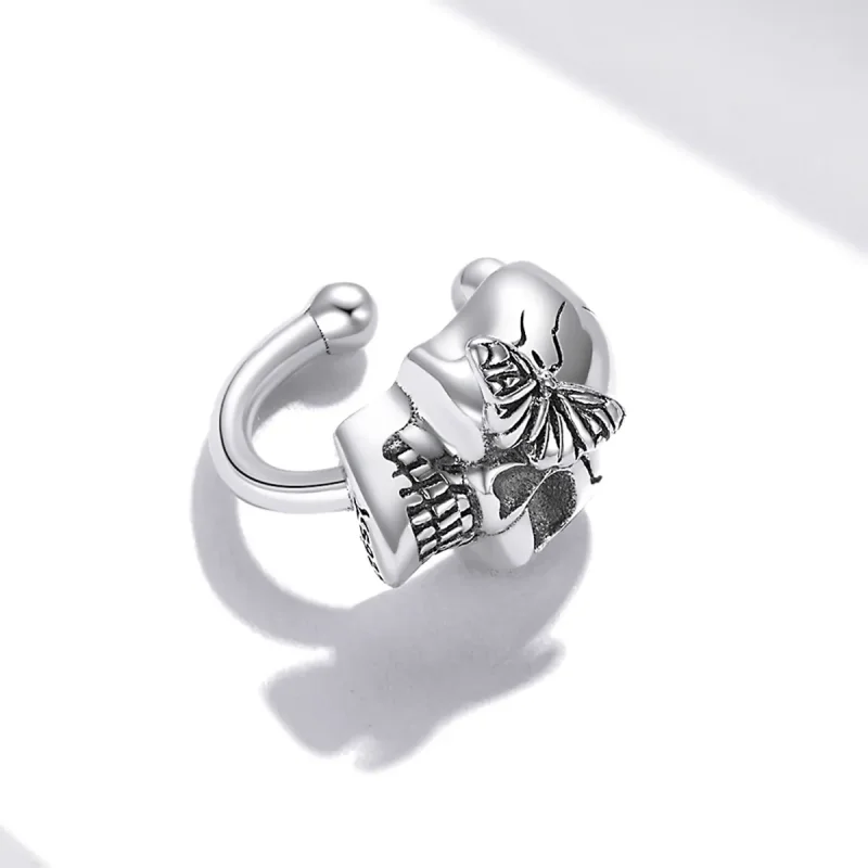 (image for) PANDORA Style Skeletons and Butterflies Ear Clip - SCE1178 - View 2