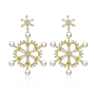 (image for) PANDORA Style Snowflakes Drop Earrings - BSE073