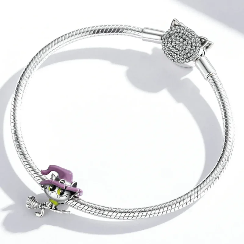 (image for) PANDORA Style Witch Cat Charm - SCC1956 - View 3