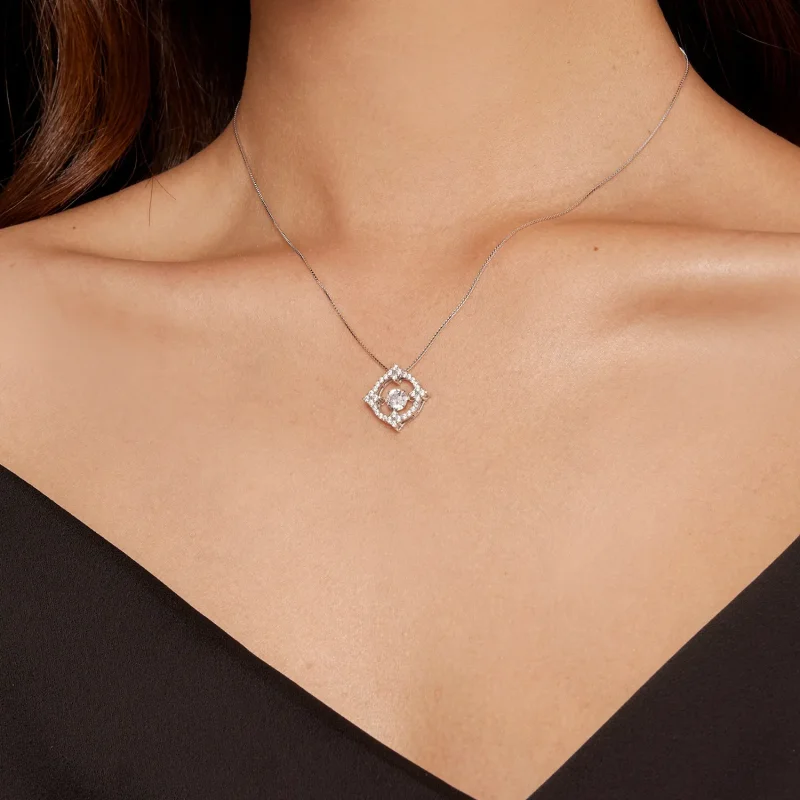 (image for) Pandora-inspired Pave Necklace - MSN014 - View 4