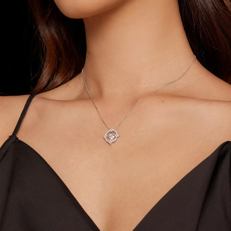 (image for) Pandora-inspired Pave Necklace - MSN014 - View 5