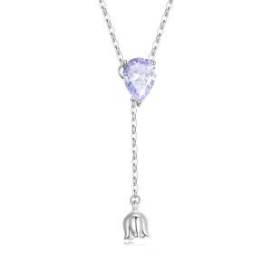 (image for) Pandora Style Amethyst Necklace - BSN271