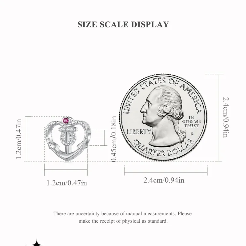 (image for) Pandora Style Anchor Charm - BSC773 - View 5