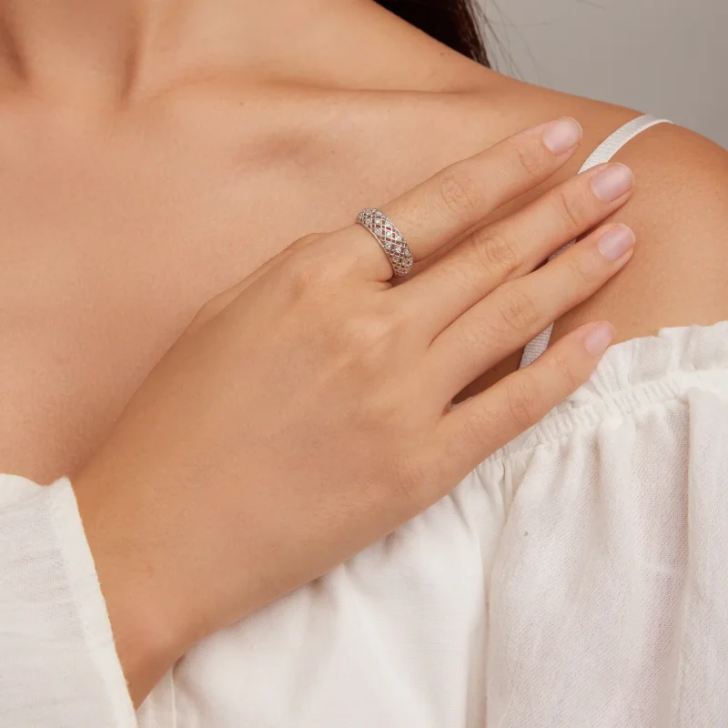 (image for) Pandora Style Anniversary Band Ring - BSR333 - View 4