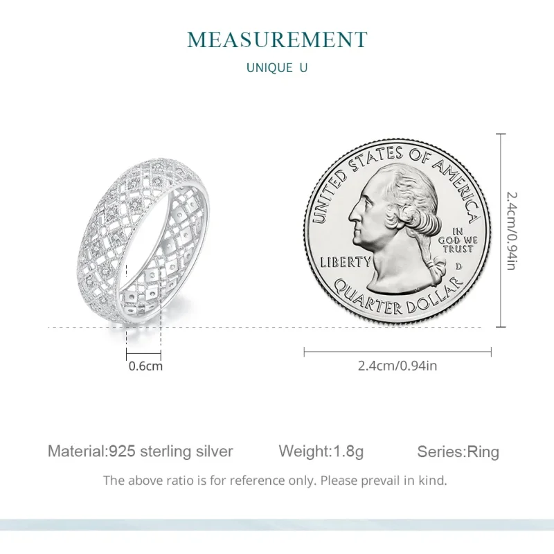 (image for) Pandora Style Anniversary Band Ring - BSR333 - View 7