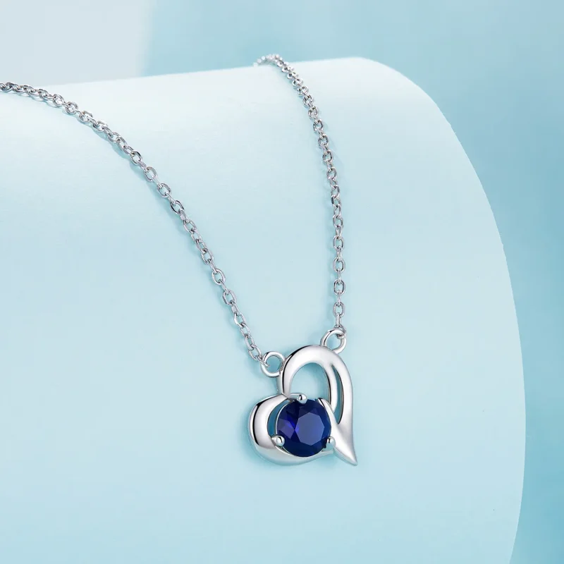 (image for) Pandora Style Asymmetrical Heart Necklace - SCN487 - View 2