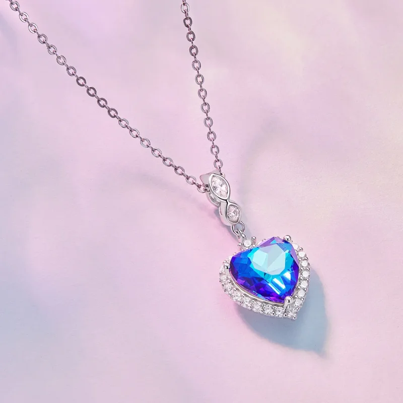 (image for) Pandora Style Blue Heart Charm - BSC775 - View 2