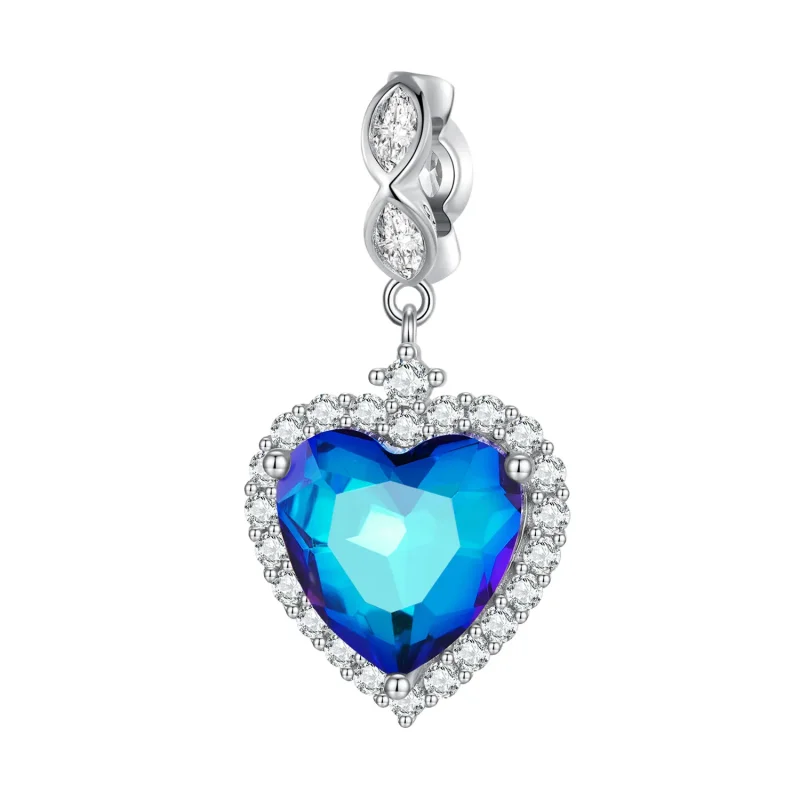 (image for) Pandora Style Blue Heart Charm - BSC775 - Product Image
