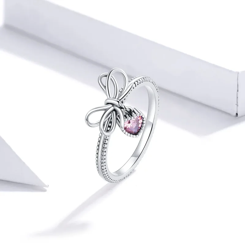 (image for) Pandora Style Bow Ring in Silver - SCR682 - View 2