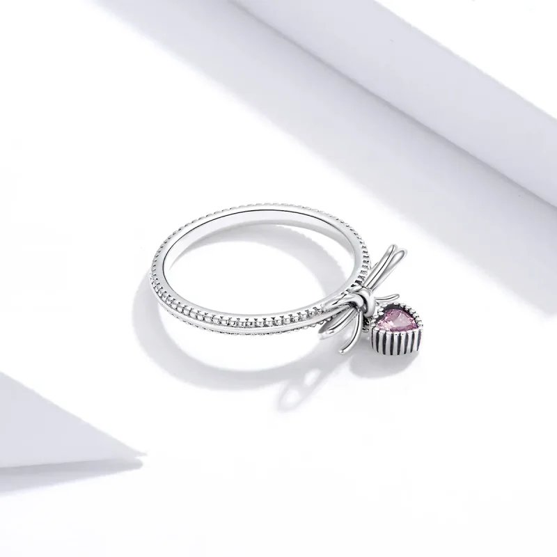 (image for) Pandora Style Bow Ring in Silver - SCR682 - View 4