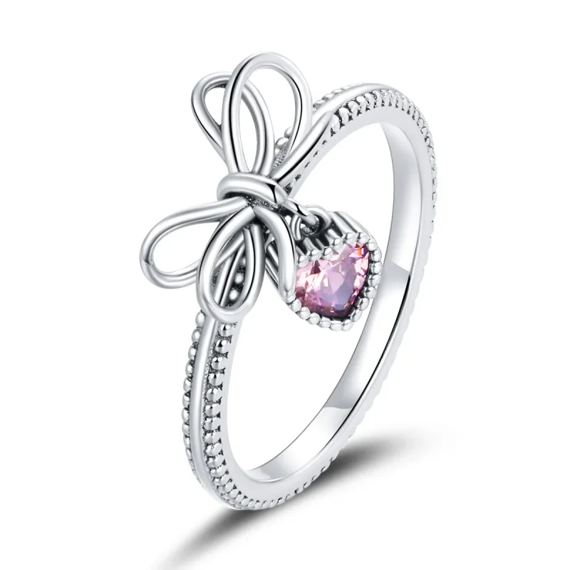 (image for) Pandora Style Bow Ring in Silver - SCR682 - Product Image