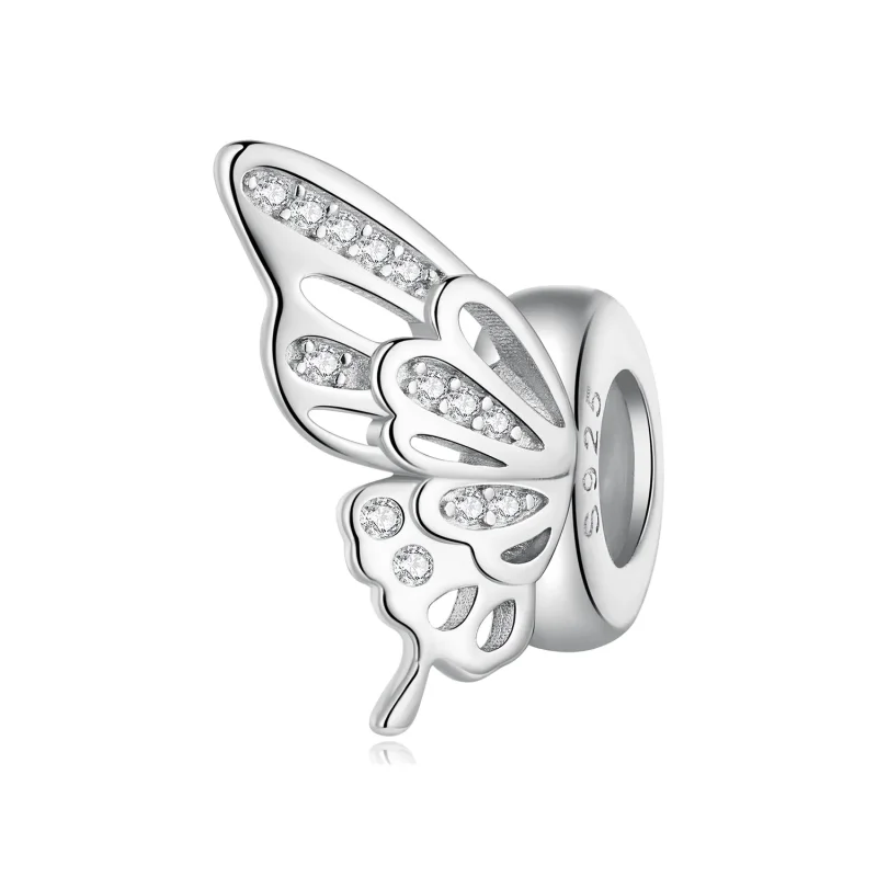 (image for) Pandora Style Butterflies Spacer Charm - BSC823 - View 2