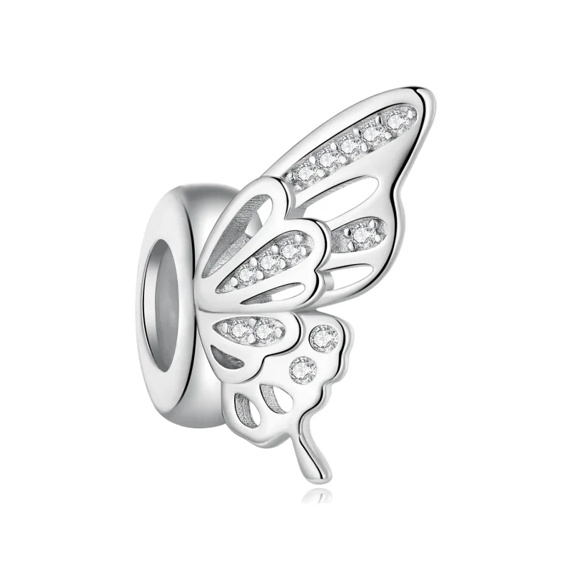 (image for) Pandora Style Butterflies Spacer Charm - BSC823 - View 3