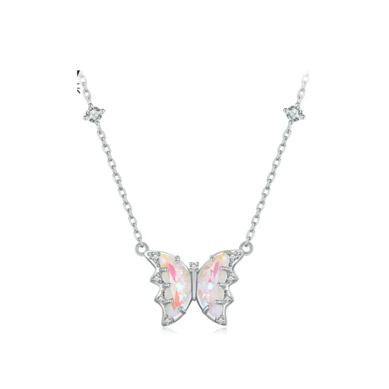(image for) Pandora Style Butterfly Necklace - BSN345 - Product Image