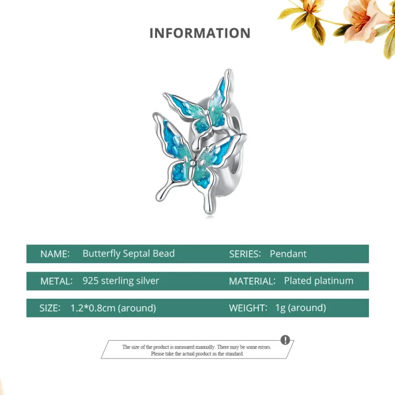 (image for) Pandora Style Butterfly Spacer Charm - BSC789 - View 6