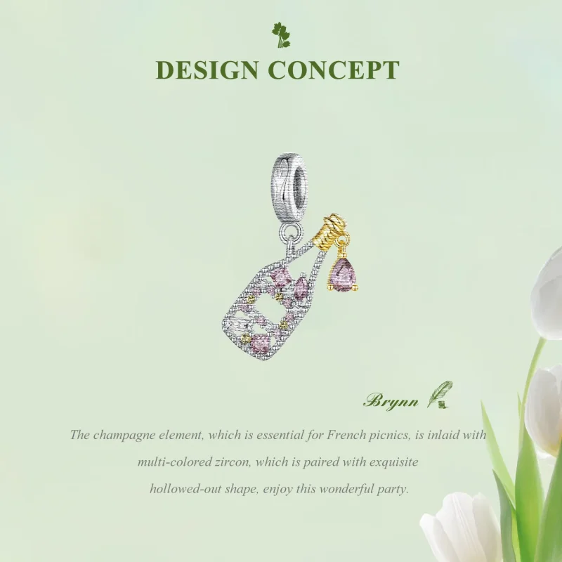 (image for) Pandora Style Champagne Charm - BSC863 - View 4