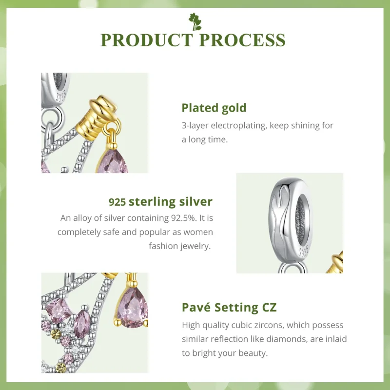 (image for) Pandora Style Champagne Charm - BSC863 - View 5