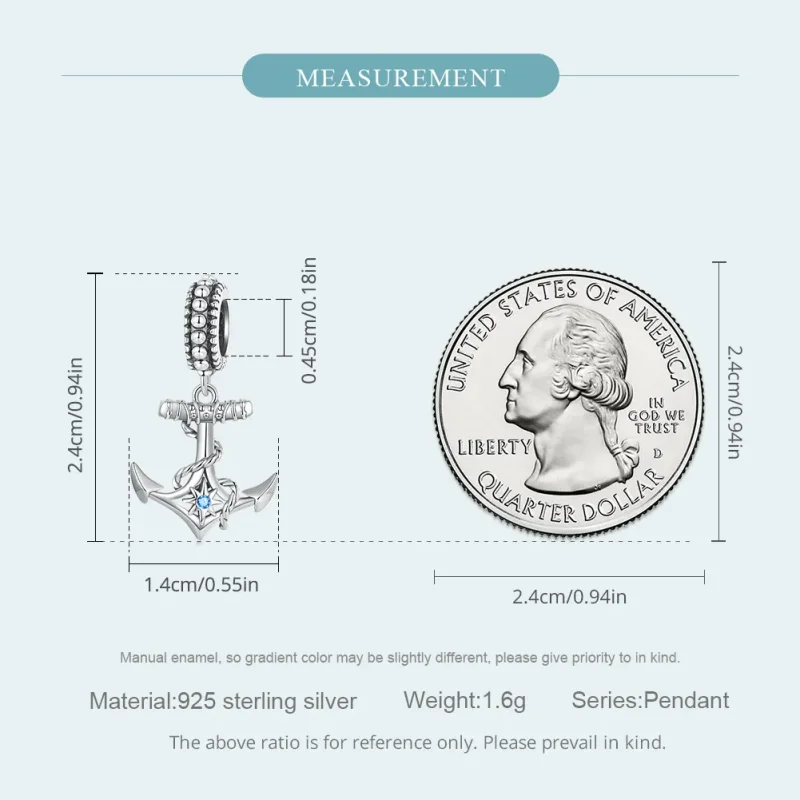 (image for) Pandora Style Charm Anchor - SCC2401 - View 5