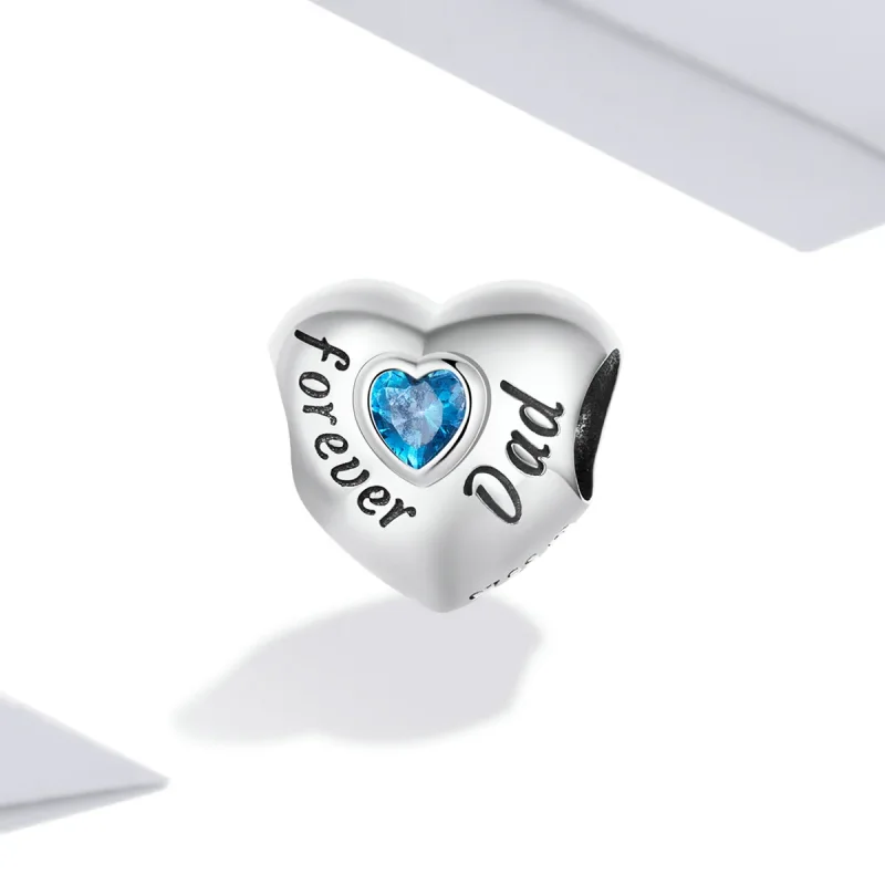 (image for) Pandora Style Charm In Memory of Dad - BSC562-BU - View 2