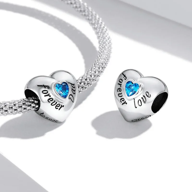 (image for) Pandora Style Charm In Memory of Dad - BSC562-BU - View 4