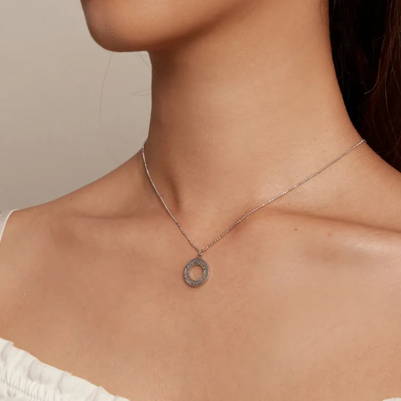 (image for) Pandora Style Circle Necklace - BSN343 - View 6