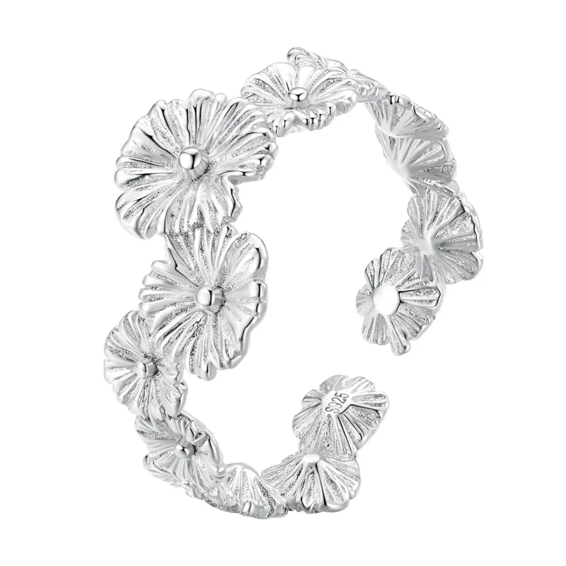 (image for) Pandora Style Classic Daisy Flower Band Ring - BSR382 - Product Image