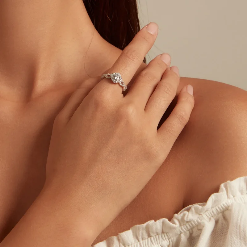 (image for) Pandora Style Classic Elegance Ring with Clear Cubic Zirconia - BSR352 - View 5