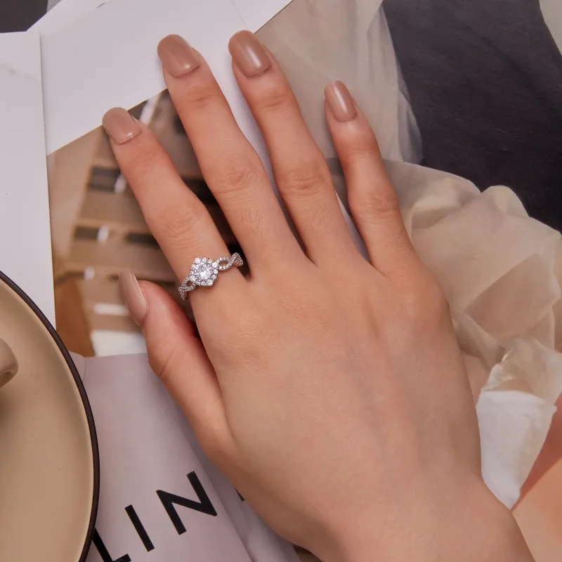 (image for) Pandora Style Classic Elegance Ring with Clear Cubic Zirconia - BSR352 - View 6