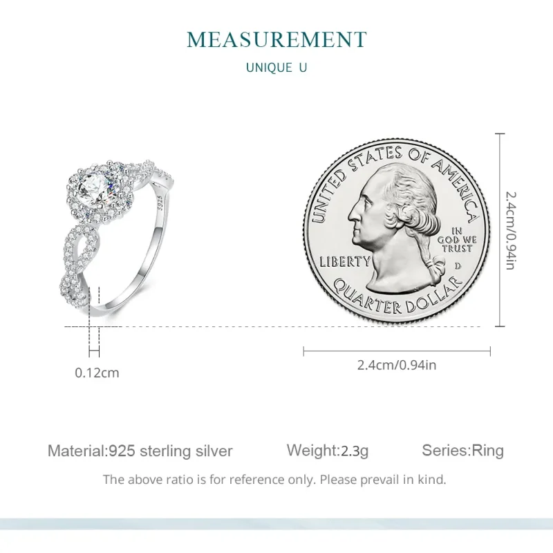 (image for) Pandora Style Classic Elegance Ring with Clear Cubic Zirconia - BSR352 - View 8