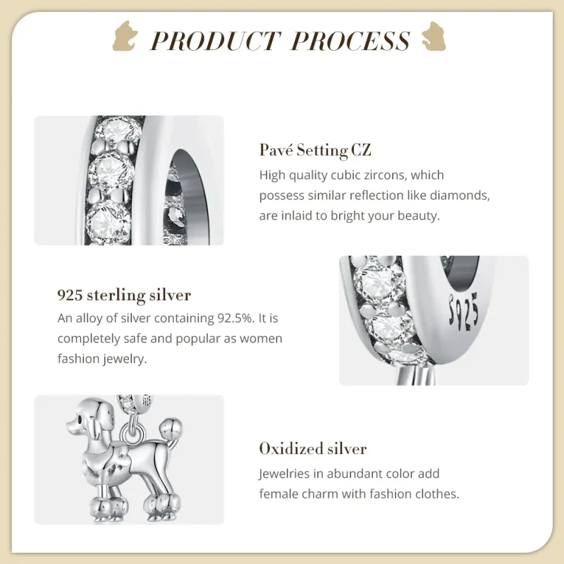 (image for) Pandora Style Cockapoo Charm - BSC797 - View 5