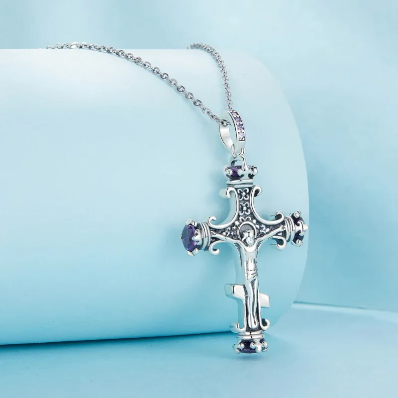 (image for) Pandora Style Cross Pendant - SCP064 - View 3