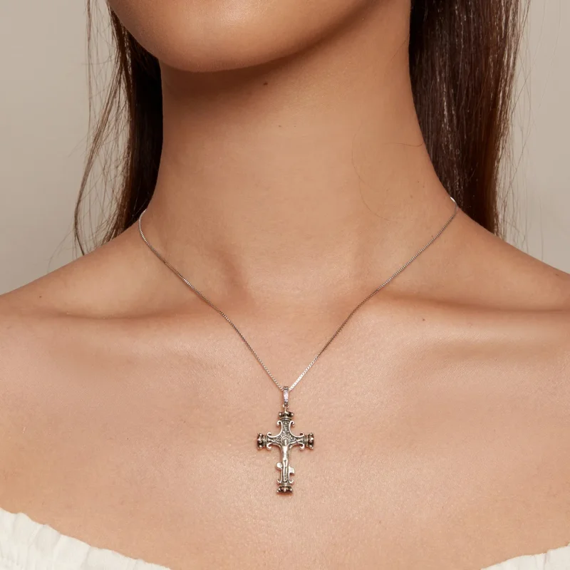 (image for) Pandora Style Cross Pendant - SCP064 - View 6
