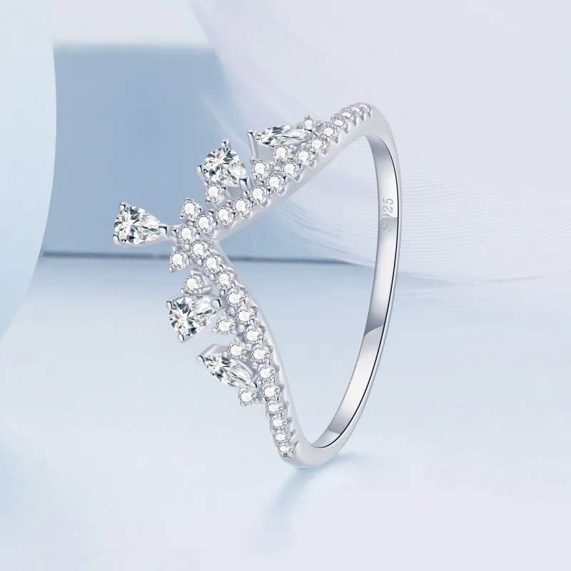 (image for) Pandora Style Crown Ring - BSR296 - View 2