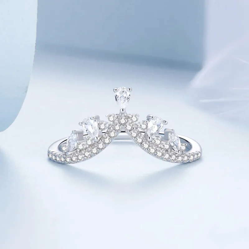 (image for) Pandora Style Crown Ring - BSR296 - View 4