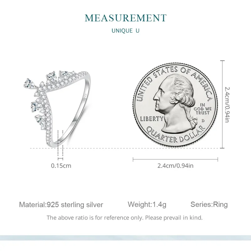 (image for) Pandora Style Crown Ring - BSR296 - View 9