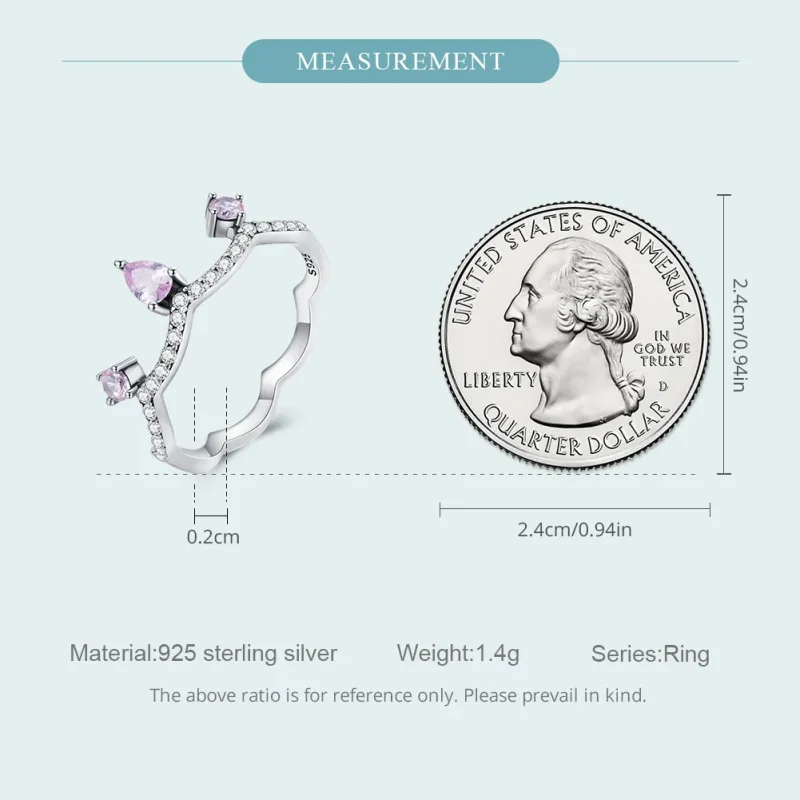 (image for) Pandora Style Crown Ring in Silver - SCR888 - View 5